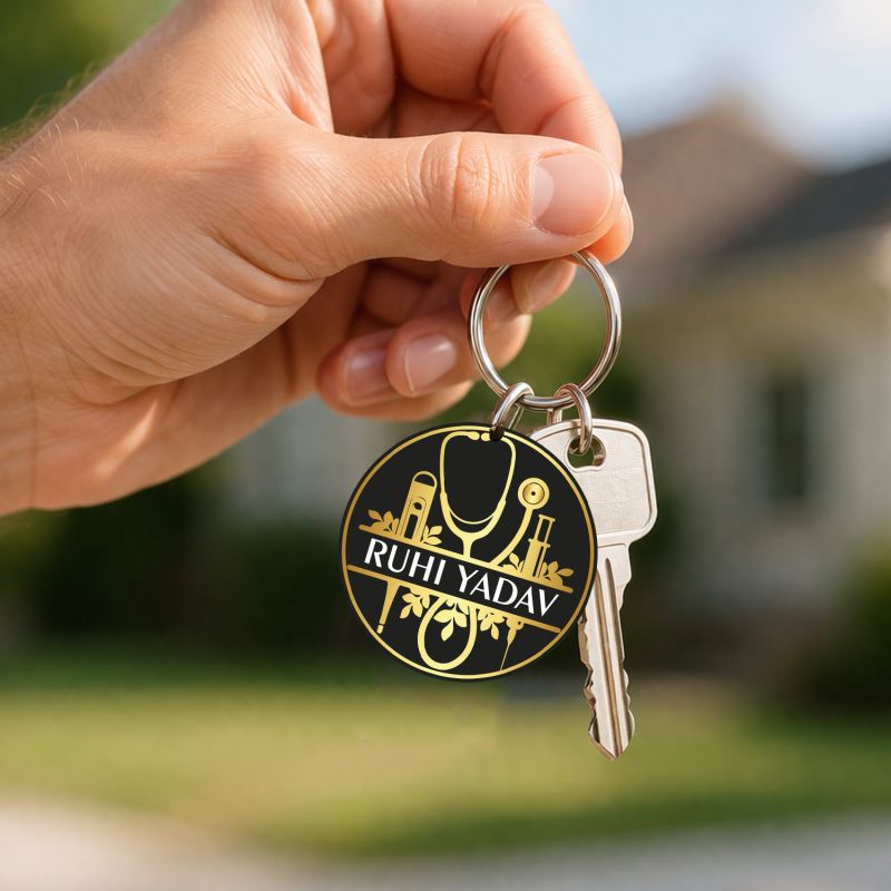 Personalized Acrylic Keychain Custom with Name  Ideal for Daily Use Office & Home